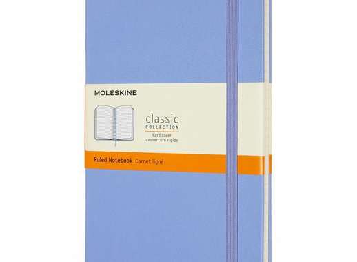 Блокнот Moleskine Classic Large A5 120 листов в линейку голубой на сшивке (130x210 мм)